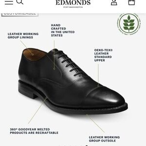 Allen Edmonds Black Leather Oxfords